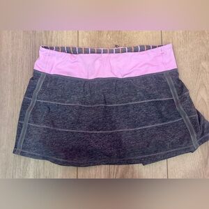 Lululemon Pace Rival Skort Gray and Pink Women's Skort